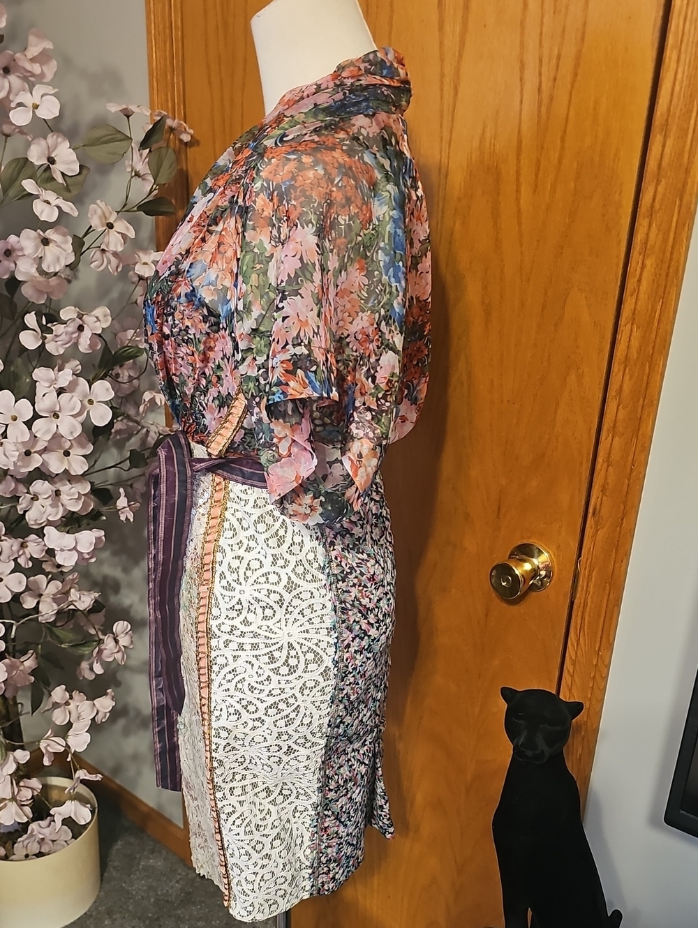 Byron Lars Multi Print Sequin Dress - Picture 4 of 8